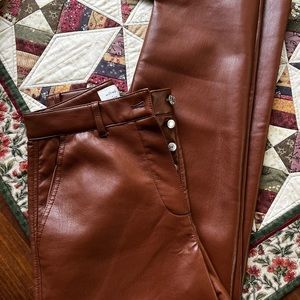 Aritzia Wilfred modern leather cargo pant